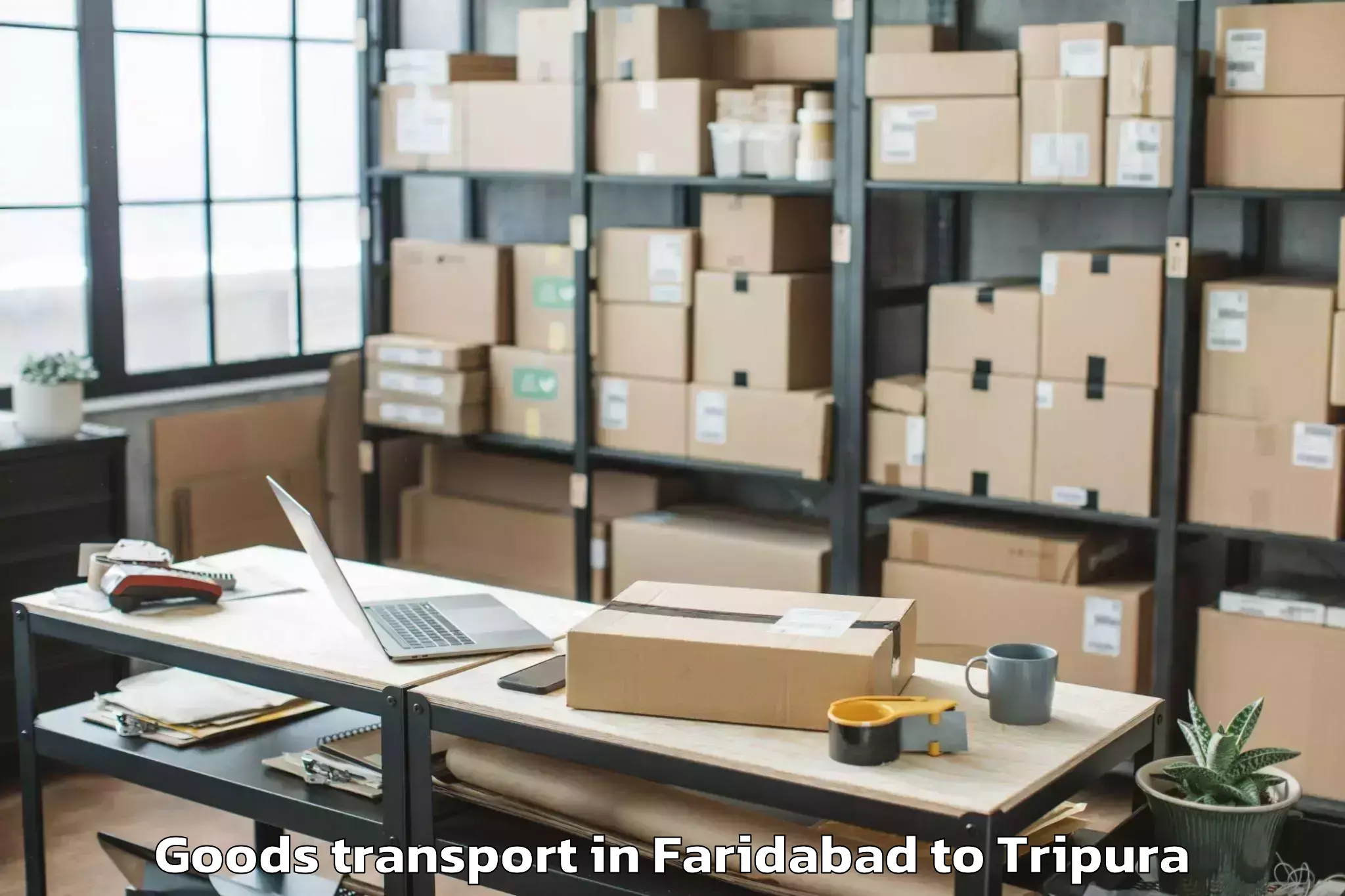 Leading Faridabad to Amarpur Goods Transport Provider